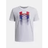 Chalepcké triko UNDER ARMOUR B LOGO BLUR SS 6009280-100 BÍLÁ