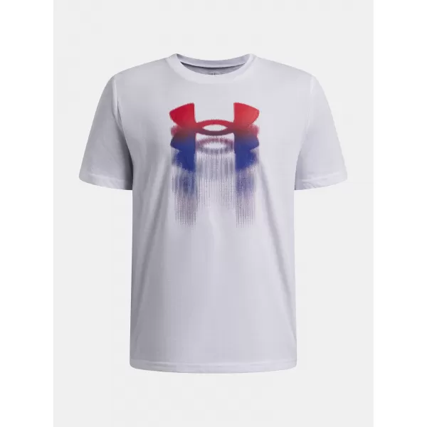 Chalepcké triko UNDER ARMOUR B LOGO BLUR SS 6009280-100 BÍLÁ 