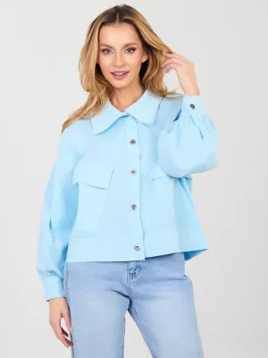 Dámská halenka RUE PARIS IT-KR-FL10071.50 LIGHT BLUE