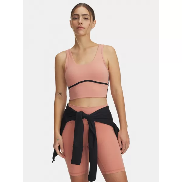  Dámské tílko UNDER ARMOUR MERIDIAN PIPED CROP TANK 6003529-696 RŮŽOVÁ 