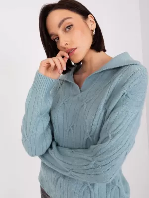 Dámský svetr WOOL FASHION ITALIA AT-SW-2349-2.96 MINT