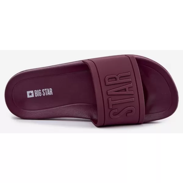  Dámské pantofle BIG STAR SHOES UU274070 VÍNOVÁ 