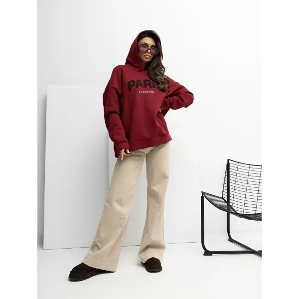  Dámská mikina RUE PARIS RV-BL-A1041.59 BURGUNDY 