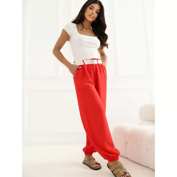  Dámské kalhoty RUE PARIS IT-SP-10368.34 RED 