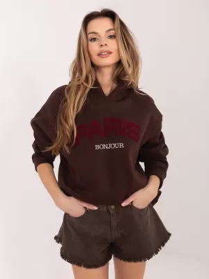 Dámská mikina RUE PARIS RV-BL-A1041.48 DARK BROWN