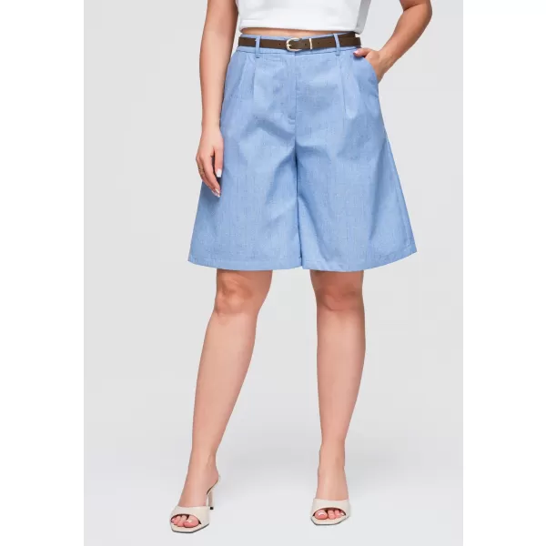  Dámské kraťasy OMBRE OW-ST-E0016 BLUE 