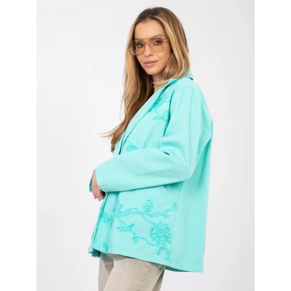  Dámská bunda RUE PARIS IT-MA-FL9992.97 TURQUOISE 