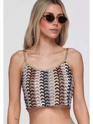 Dámská blůza OMBRE OW-TS-E0068 BROWN