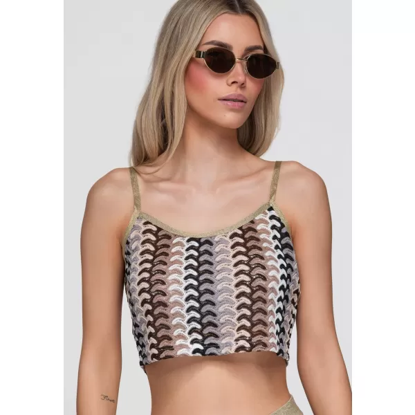 Dámská blůza OMBRE OW-TS-E0068 BROWN 