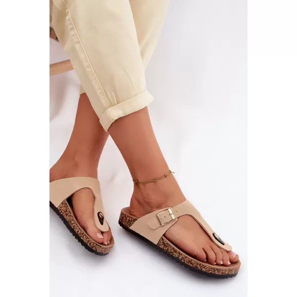  Dámské žabky BOTO 26SD21-101 BEIGE 