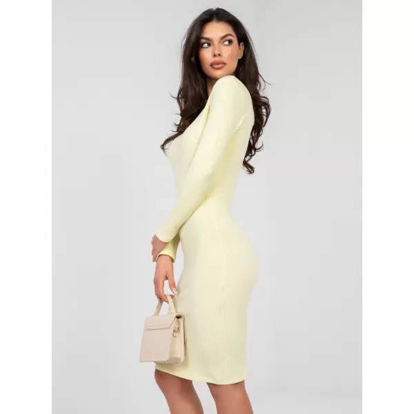 Dámské šaty RUE PARIS RV-SK-A1049.27 BRIGHT YELLOW 