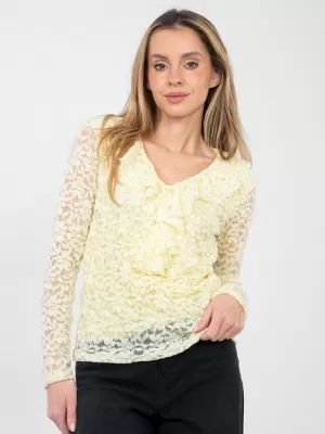 Dámská halenka RUE PARIS MI-BZ-M6713.86 BRIGHT YELLOW