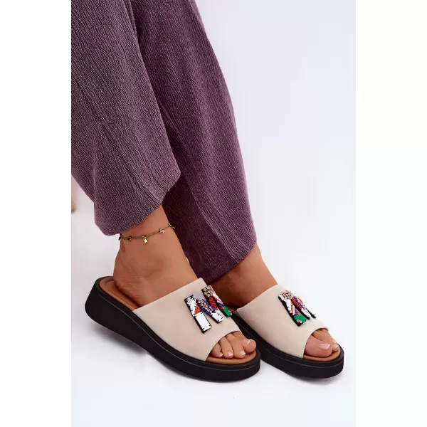  Dámské pantofle VINCEZA 66942 BEIGE 