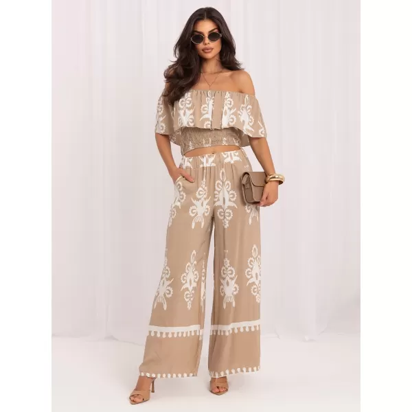 Dámský komplet ITALY MODA MO-KMPL-126175.85 BEIGE 