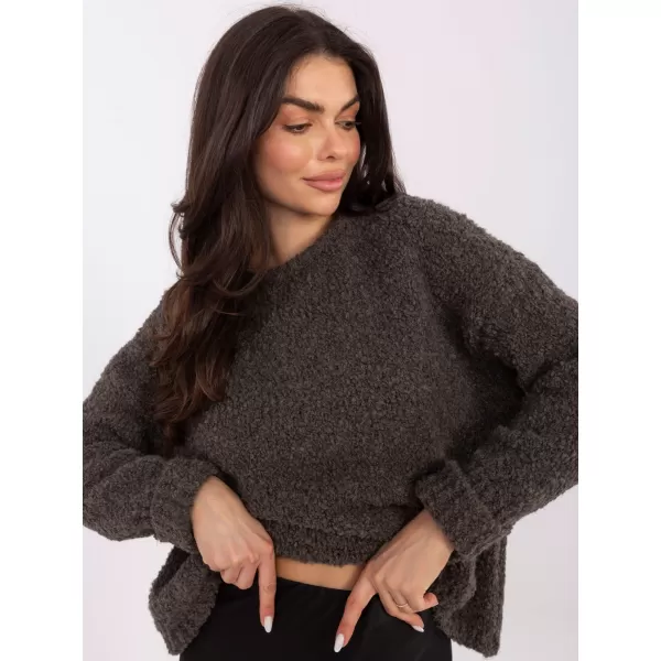  Dámský svetr ITALY MODA MI-SW-WK32601.19 DARK GREY 