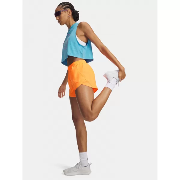  Dámské kraťasy UNDER ARMOUR FLY BY 3 SHORTS 1382438-824 ORANŽOVÁ 