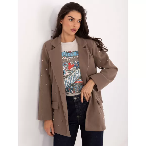  Dámské sako ITALY MODA IT-MA-18365.97 DARK BEIGE 