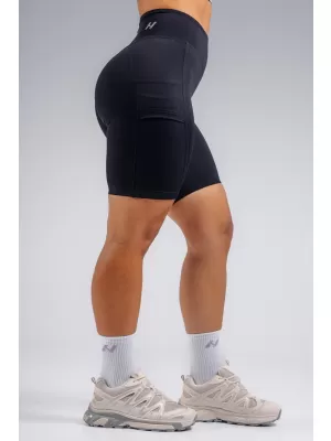 High-waist šortky s kapsami NEBBIA PRIMAL 858 BLACK