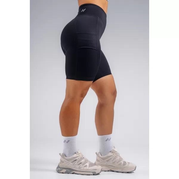  High-waist šortky s kapsami NEBBIA PRIMAL 858 BLACK 