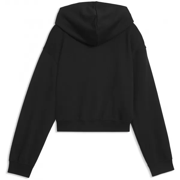  Dětská mikina PUMA ESS 2 COLOR NO. 1 LOGO SHORT LENGTH HOOD 68607255 PUMA BLACK/LIGHT LAVENDER 