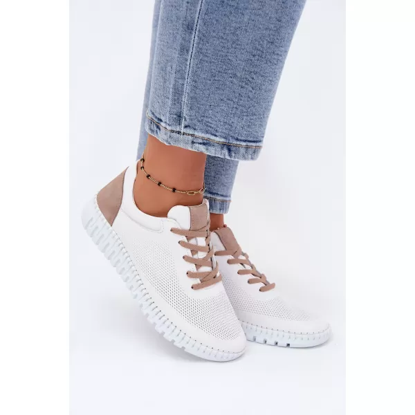  Dámské polobotky ARTIKER 58C3083 WHITE/BROWN 