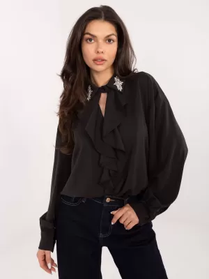 Dámská halenka FACTORY PRICE IT-BZ-28995.25 DARK BROWN