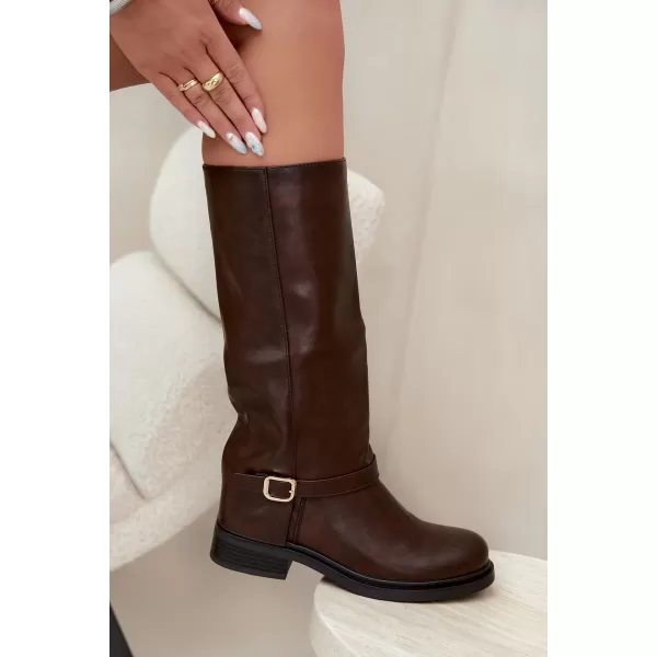  Dámské kozačky BOTO 5858 BROWN 