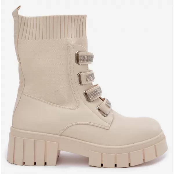  Dámské kotníkové boty BOTO LQ-58 BEIGE 