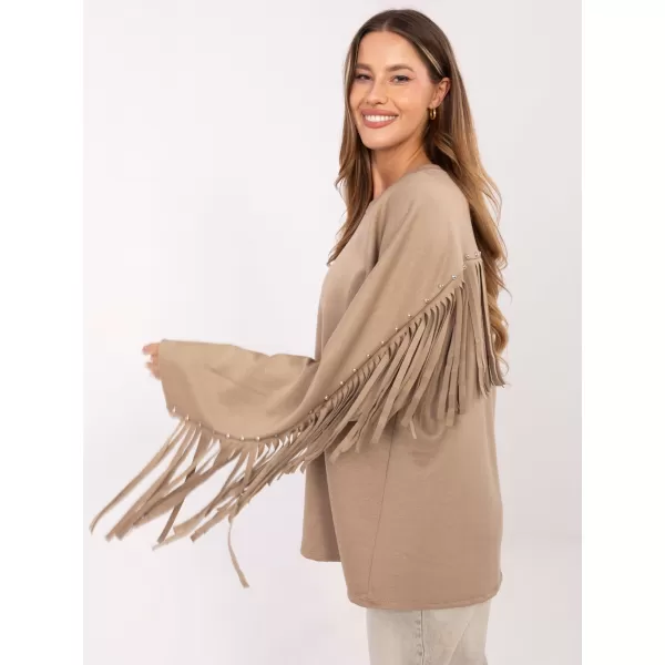  Dámská halenka FACTORY PRICE IT-BZ-21695.10 DARK BEIGE 