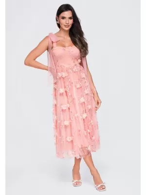 Dámské šaty LARICA LA-OM-DLR427 PINK