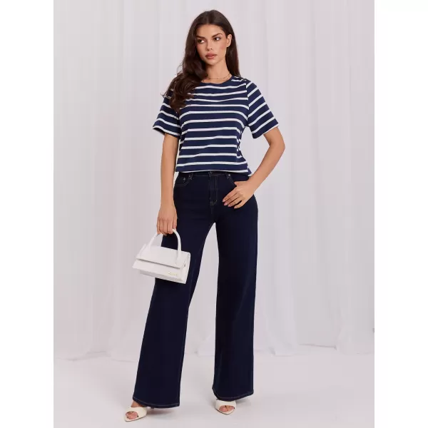  Dámské tričko RUE PARIS RV-TS-A1087.74 NAVY 