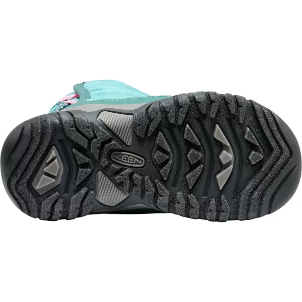  Dětské zimní boty KEEN PUFFRIDER WP CHILDREN BRITTANY BLUE/CASHMERE ROSE 