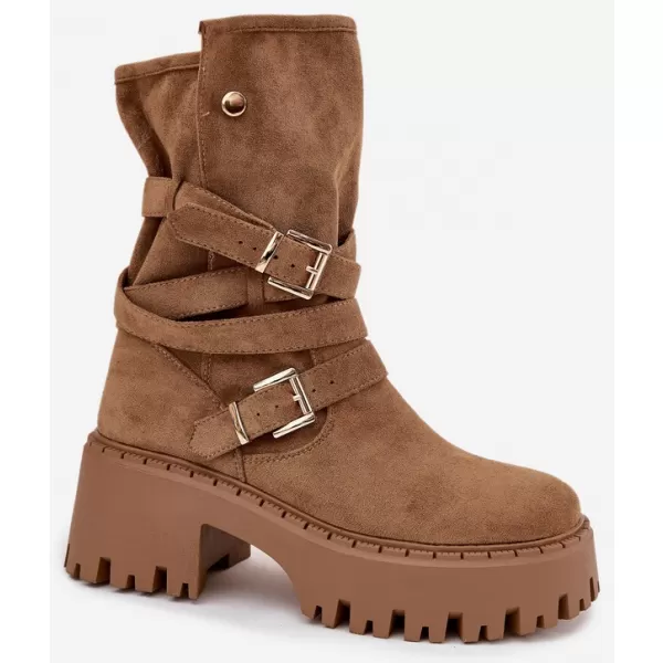  Dámské kotníkové boty BOTO QH7825/DA185 CAMEL 