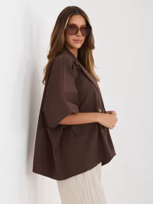 Dámská bunda RUE PARIS IT-KR-FL10153KSM.86 BROWN