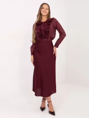 Dámská košile FACTORY PRICE IT-KS-28990.05P BURGUNDY