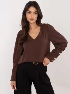 Dámská halenka ITALY MODA MI-BZ-M721.38 DARK BROWN