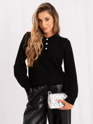 Dámský svetr ITALY MODA IR-SW-AC-19702.14 BLACK