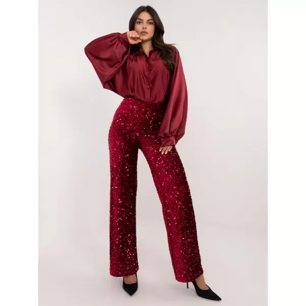  Dámské kalhoty ITALY MODA MI-SP-4323C.28 BURGUNDY 