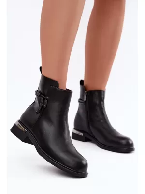 Dámské kotníkové boty D&A MK62-7025 BLACK