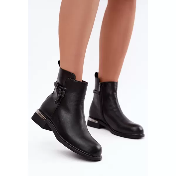  Dámské kotníkové boty D&A MK62-7025 BLACK 
