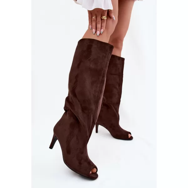  Dámské kozačky BOTO LA3153 BROWN 