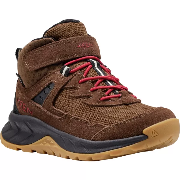  Dětské kotníkové boty KEEN HIGHTRAIL MID WP CHILDREN DARK EARTH/GARNET 
