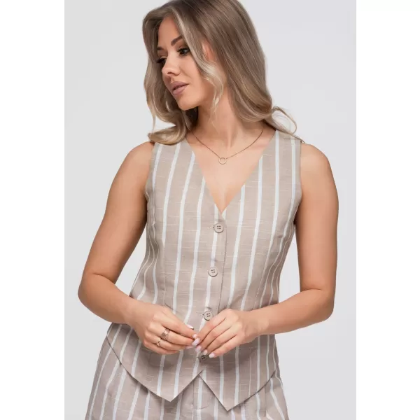  Dámský kabát OMBRE OW-VE-E0008 BEIGE 