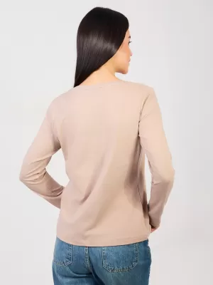 Dámské triko RUE PARIS RV-BZ-A1093.77 DARK BEIGE