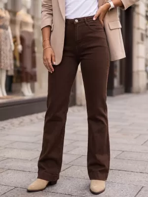 Dámské kalhoty DSTREET HNĚDÁ