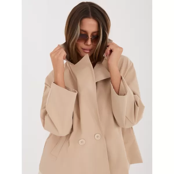  Dámský kabát RUE PARIS IT-KR-FL8897KSM.00 CAMEL 