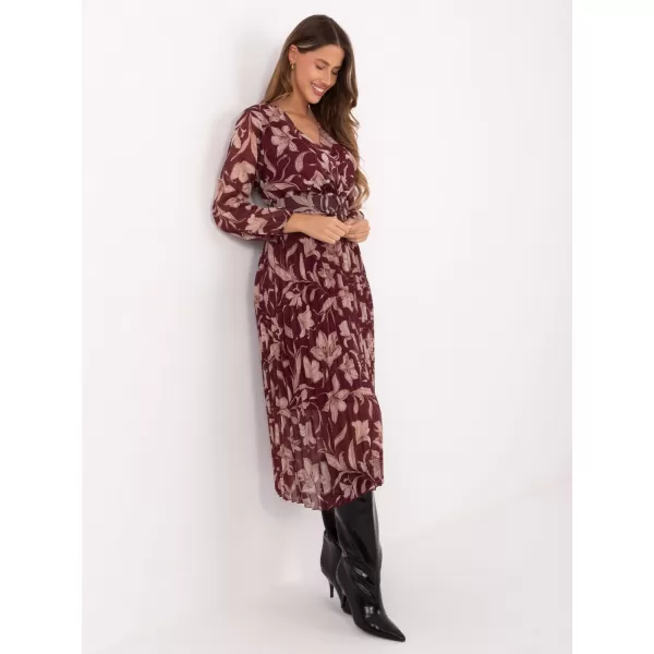  Dámské šaty ITALY MODA IT-SK-11389-1.28P BURGUNDY 