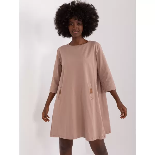 Dámské šaty RELEVANCE RV-SK-6274.36P DARK BEIGE 