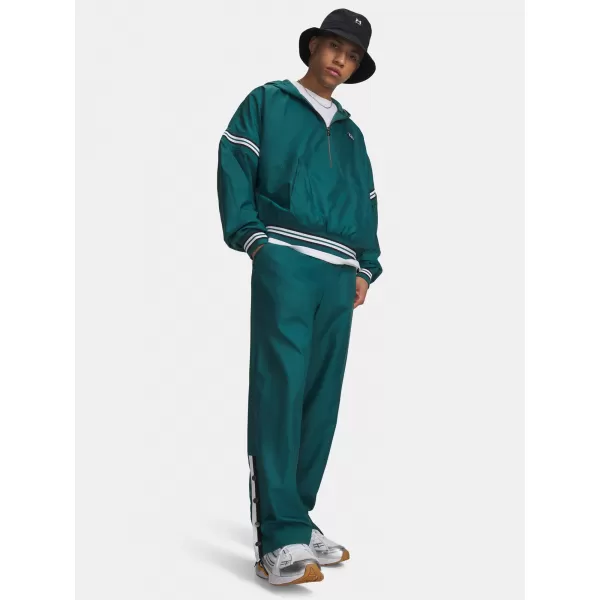  Pánské kalhoty UNDER ARMOUR UA ICON SW WOVEN PANTS 6009445-338 ZELENÁ 
