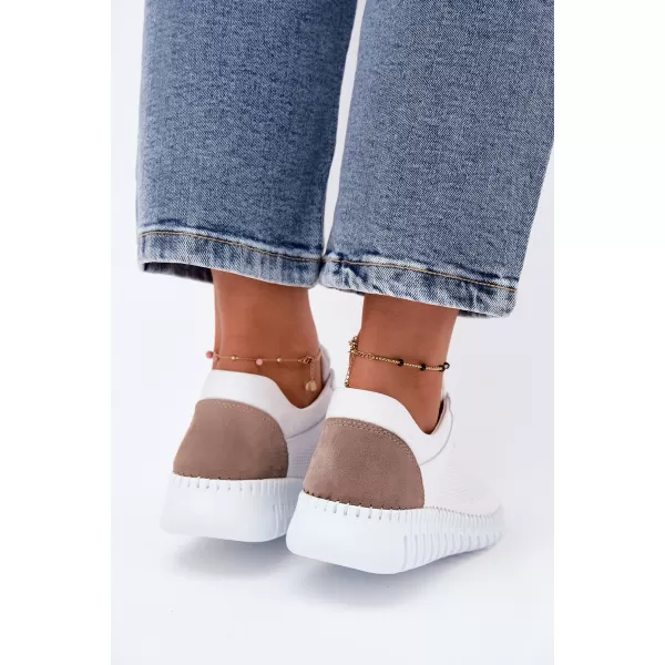  Dámské polobotky ARTIKER 58C3083 WHITE/BROWN 